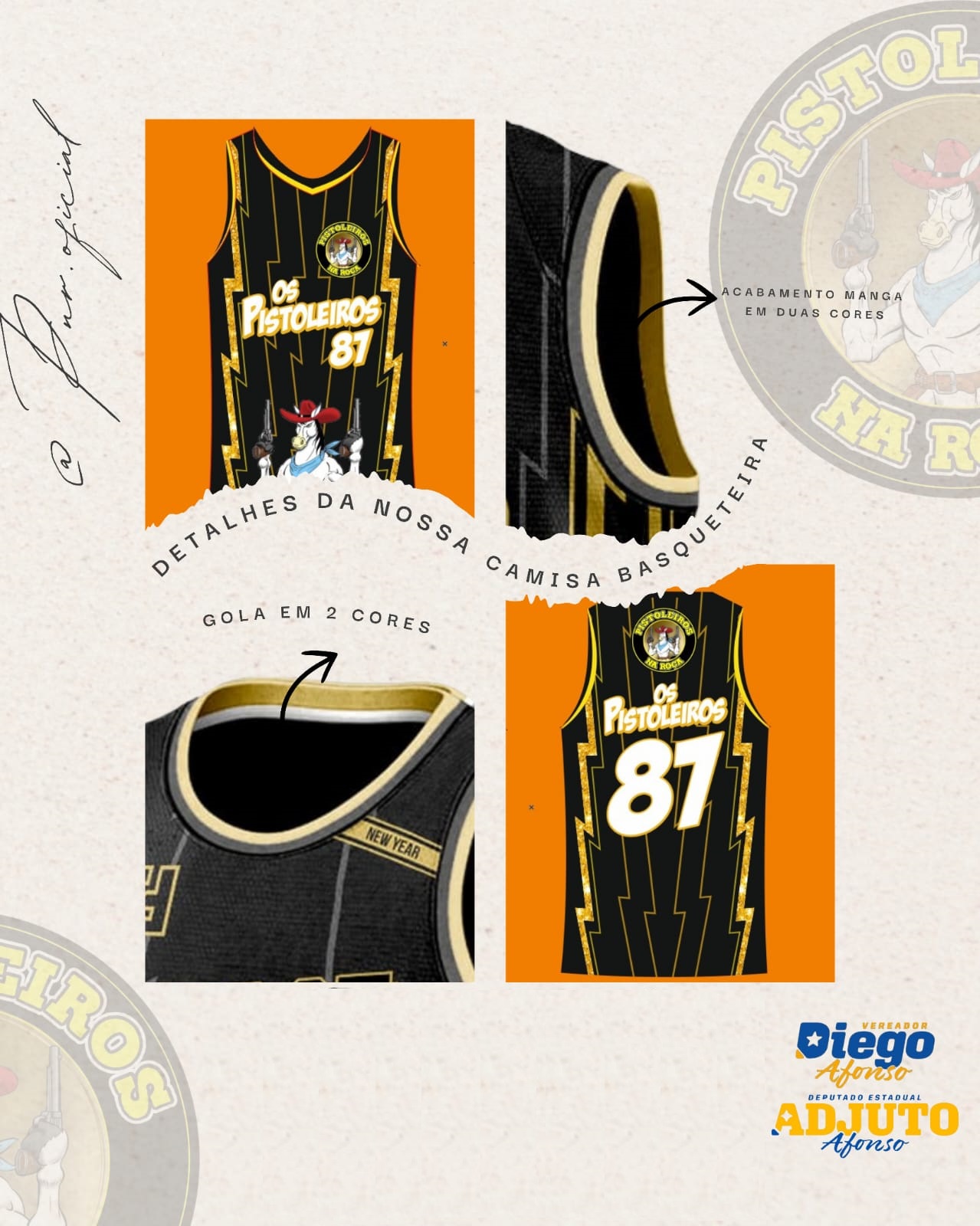 Camisa Basqueteira disponível para encomendas